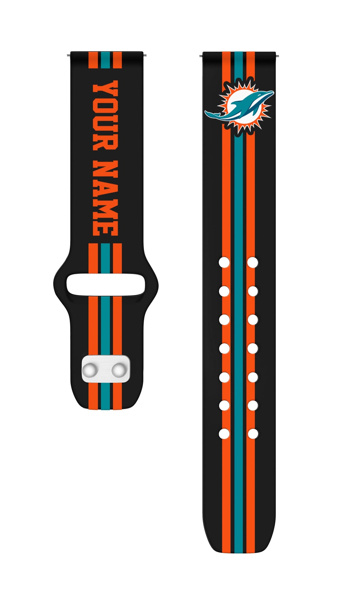 Miami Dolphins Custom Name HD Watch Band