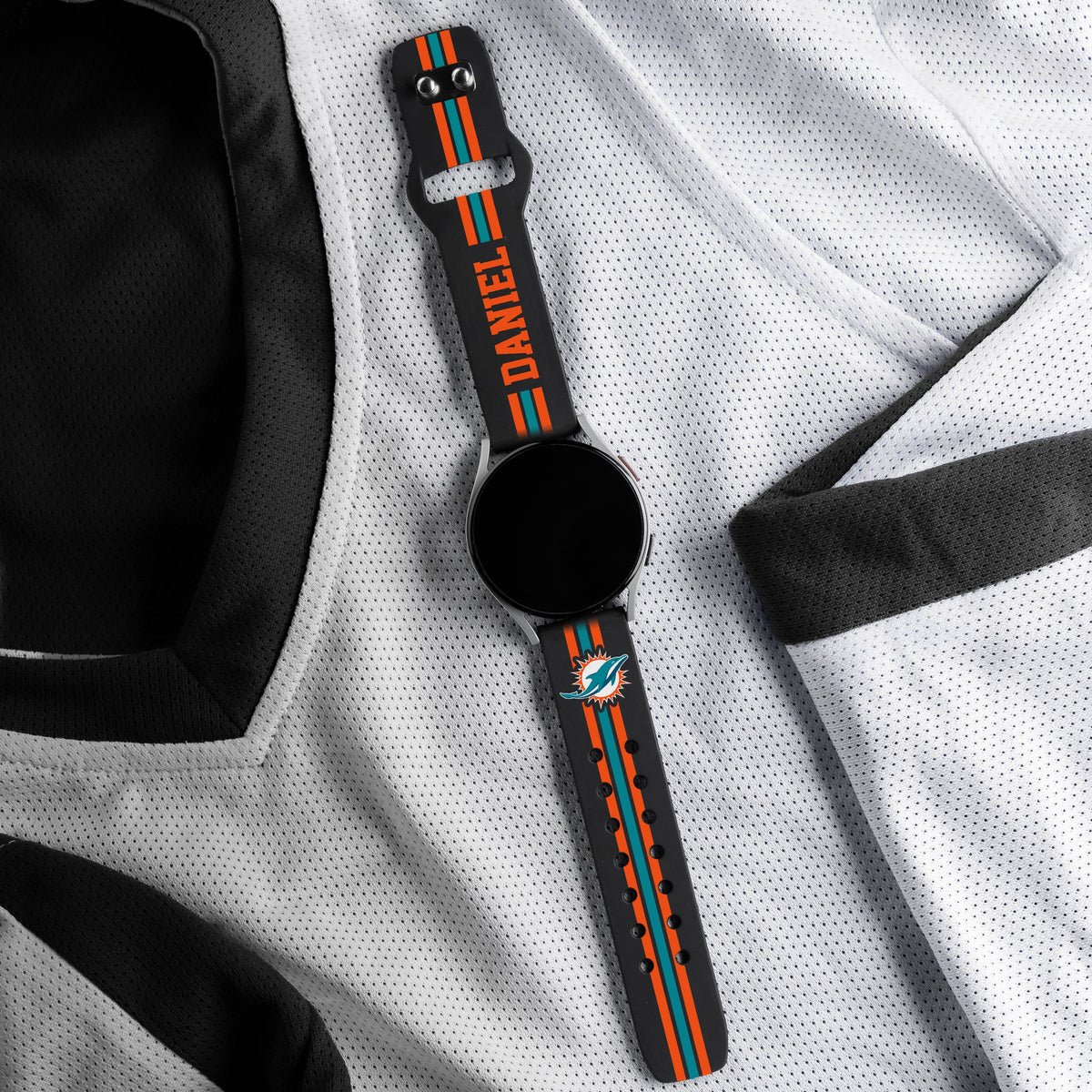Miami Dolphins Custom Name HD Watch Band