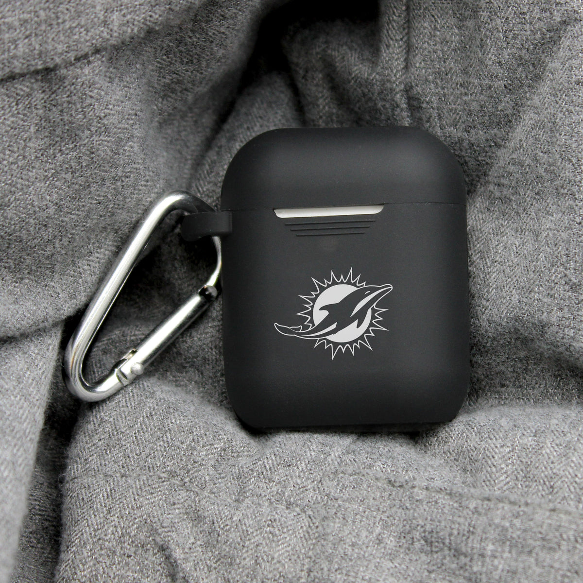 Game Time Miami Dolphins Silicone Case Cover for Apple AirPods Battery Case