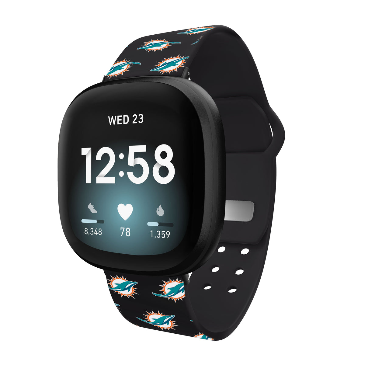 Miami Dolphins HD Fitbit Versa 3 and Sense Watch Band