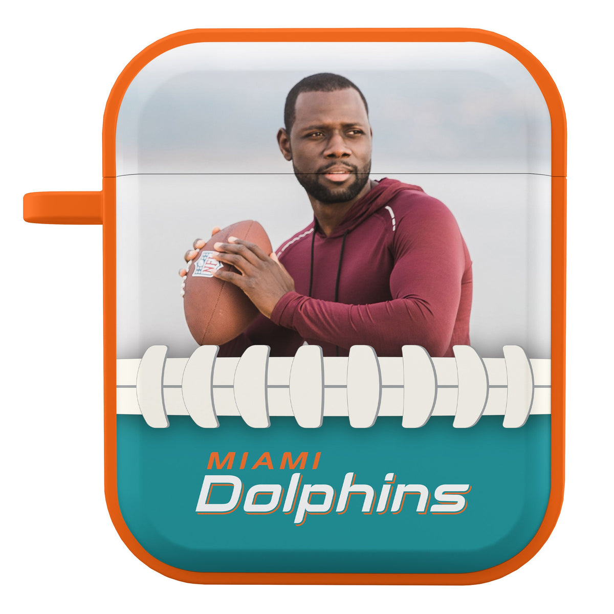 Miami Dolphins Custom Photo HDX Apple AirPods Gen 1 &amp; 2 Case Cover