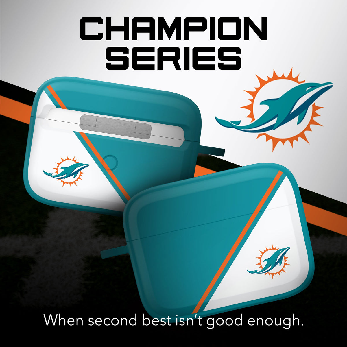 Miami Dolphins HDX Champion Series Case Cover Compatible with Apple AirPods Pro