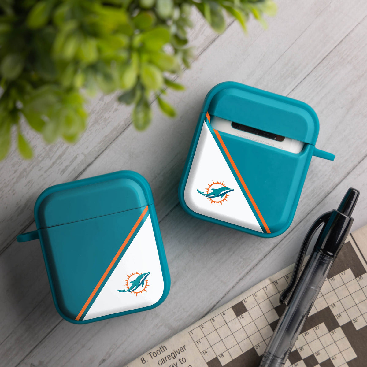 Miami Dolphins HDX Champion Series Apple AirPods Gen 1 &amp; 2 Case Cover