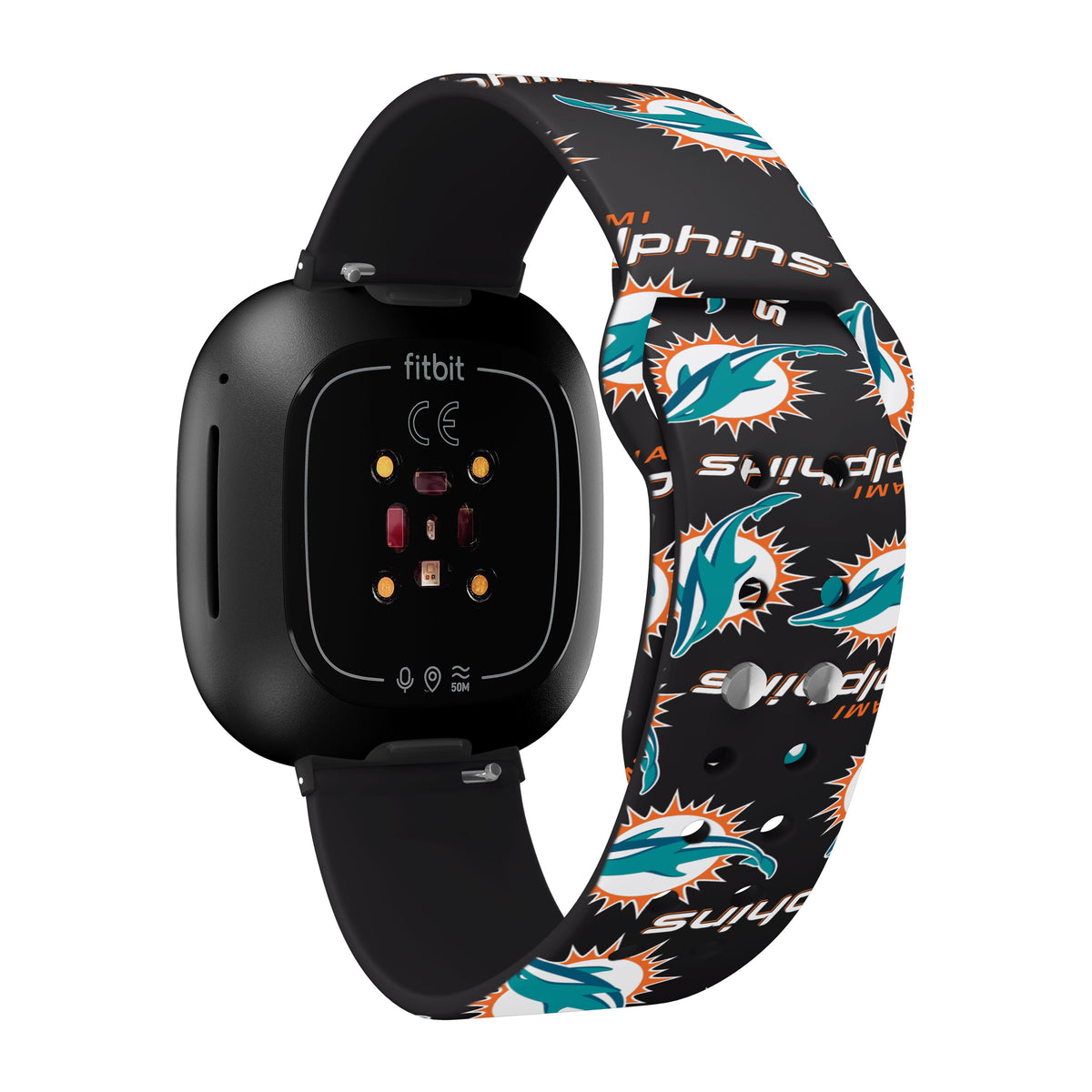 Miami Dolphins HD Fitbit Versa 3 and Sense Watch Band