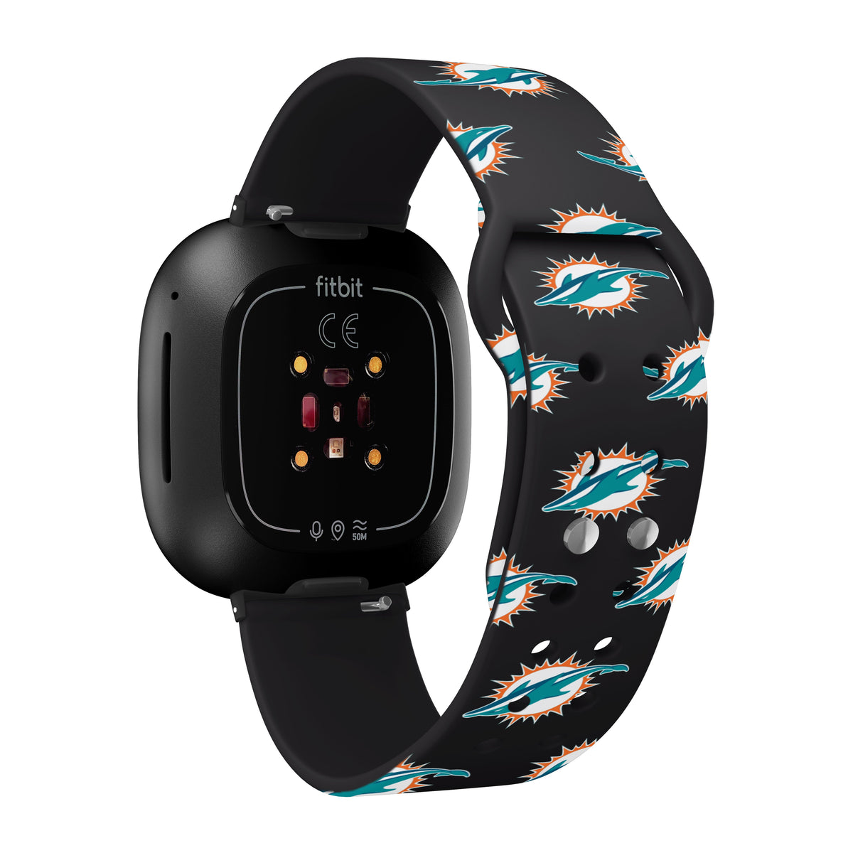 Miami Dolphins HD Fitbit Versa 3 and Sense Watch Band