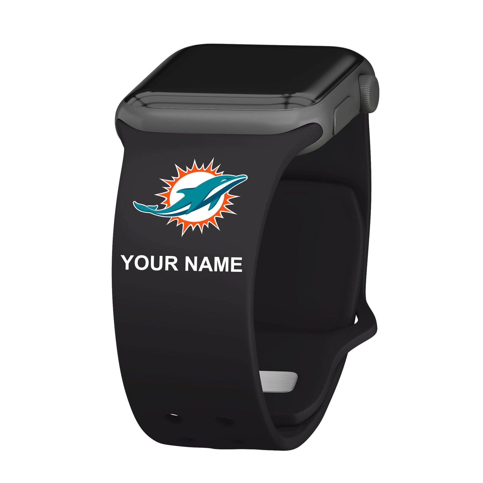 Miami Dolphins Custom Name HD Apple Watch Band
