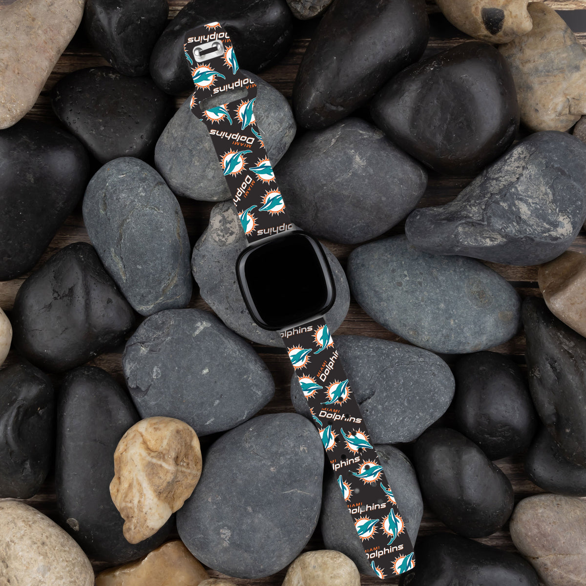 Miami Dolphins HD Fitbit Versa 3 and Sense Watch Band
