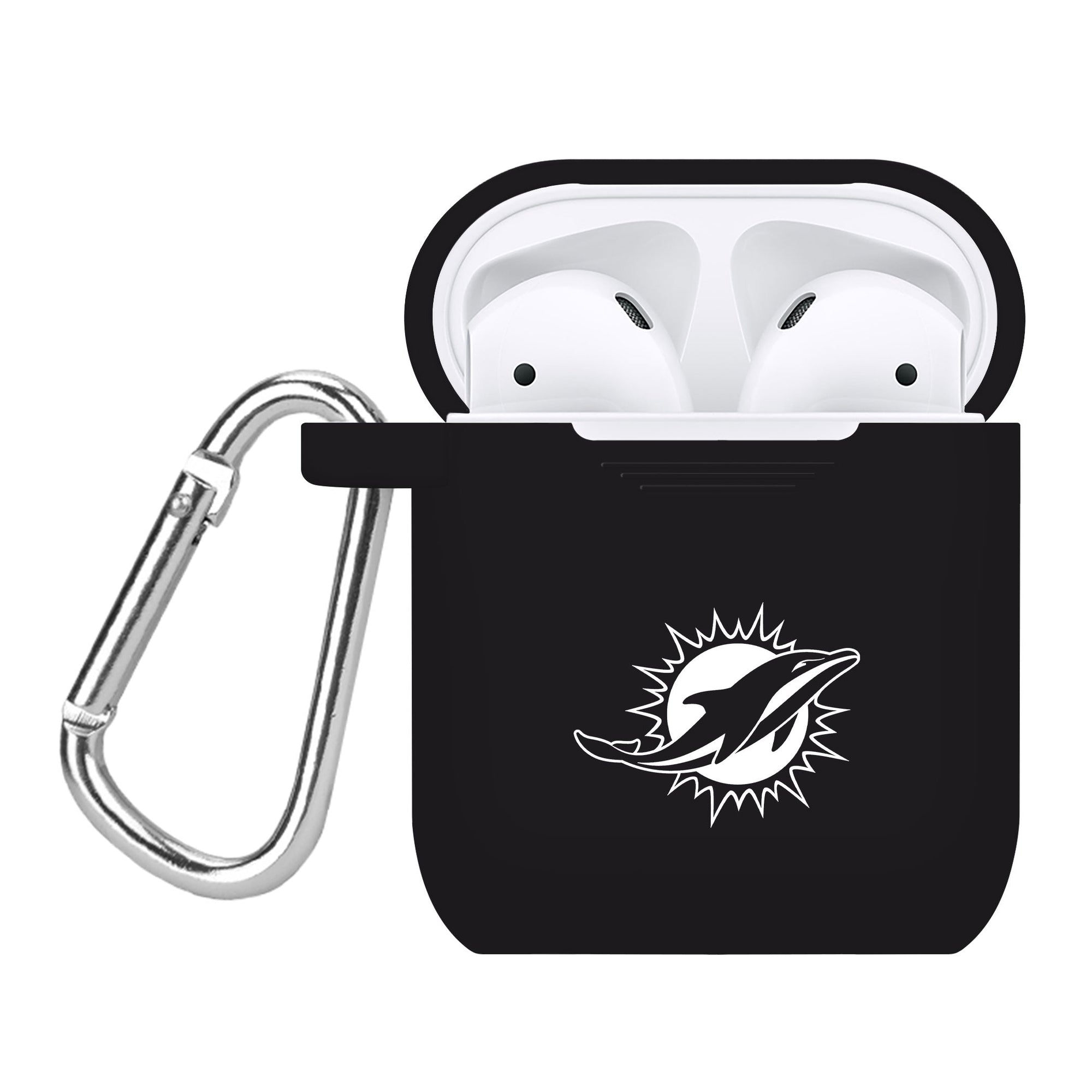 Game Time Miami Dolphins Silicone Case Cover for Apple AirPods Battery Case