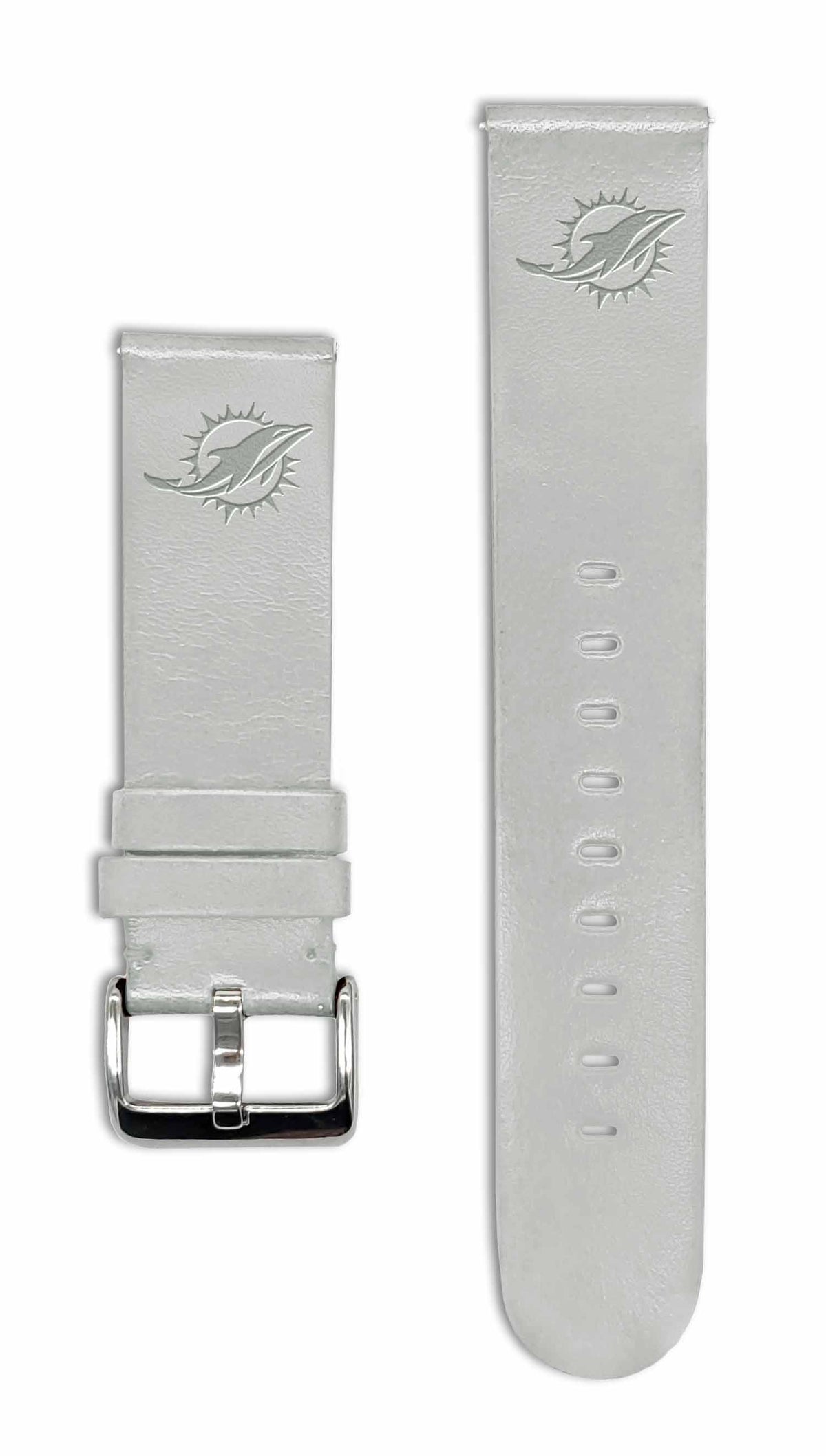 Miami Dolphins Quick Change Leather Watch Band - USA Sewn - AffinityBands