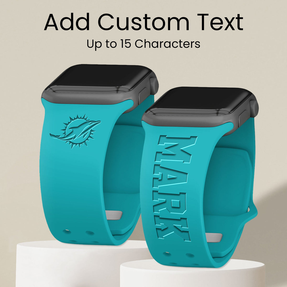 Miami Dolphins Custom Engraved Apple Watch Band