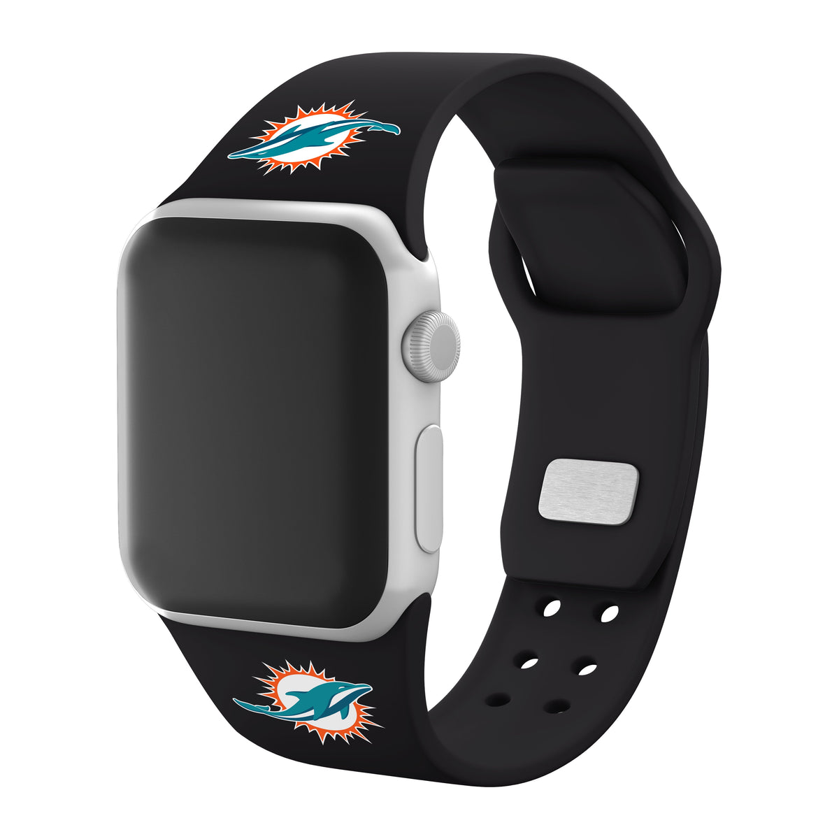 Miami Dolphins Silicone Apple Watch Band - Game Time