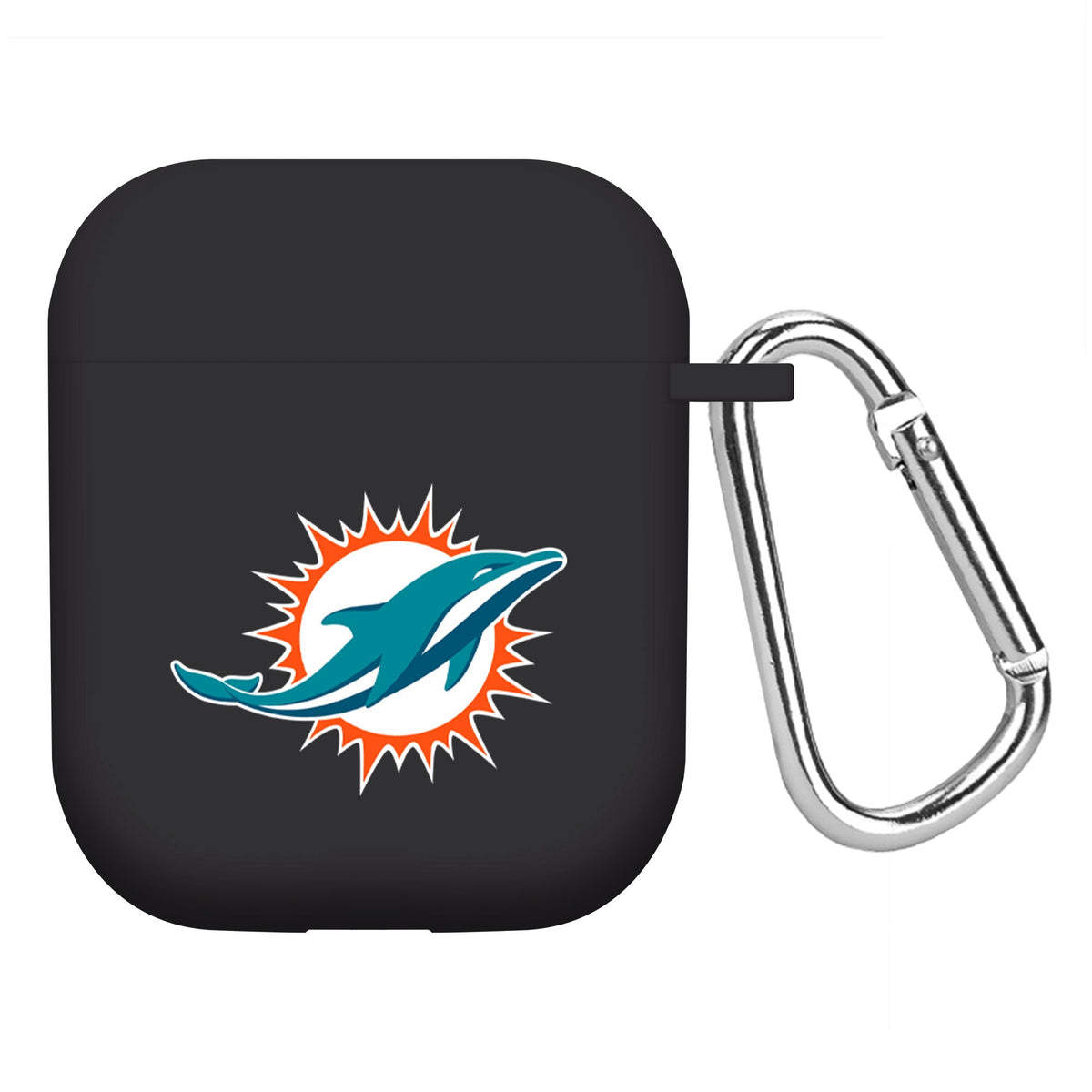 Miami Dolphins Custom Name HD Apple AirPods Gen 1 &amp; 2 Case Cover (Black)