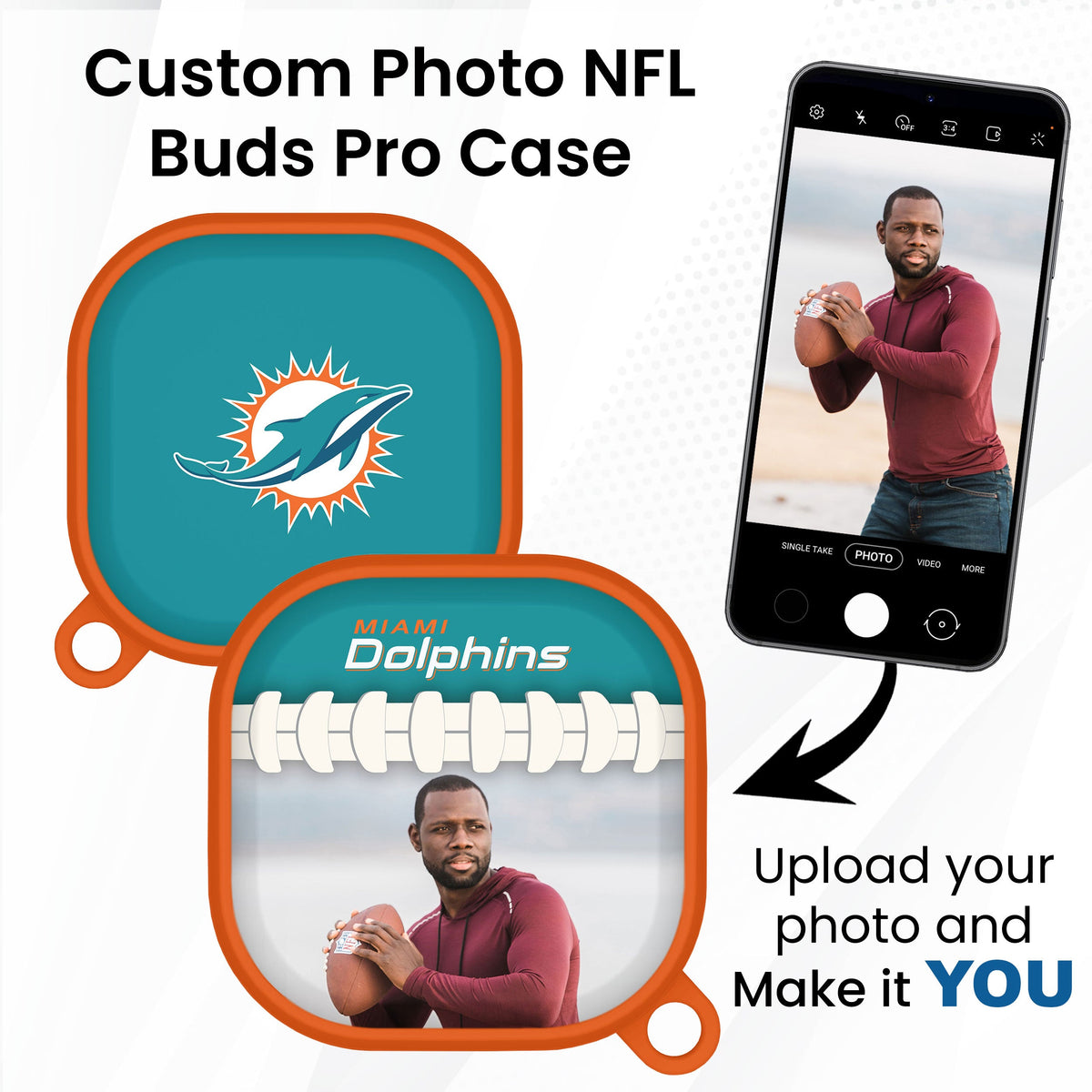 Miami Dolphins Custom Photo HDX Samsung Galaxy Buds Pro Case Cover