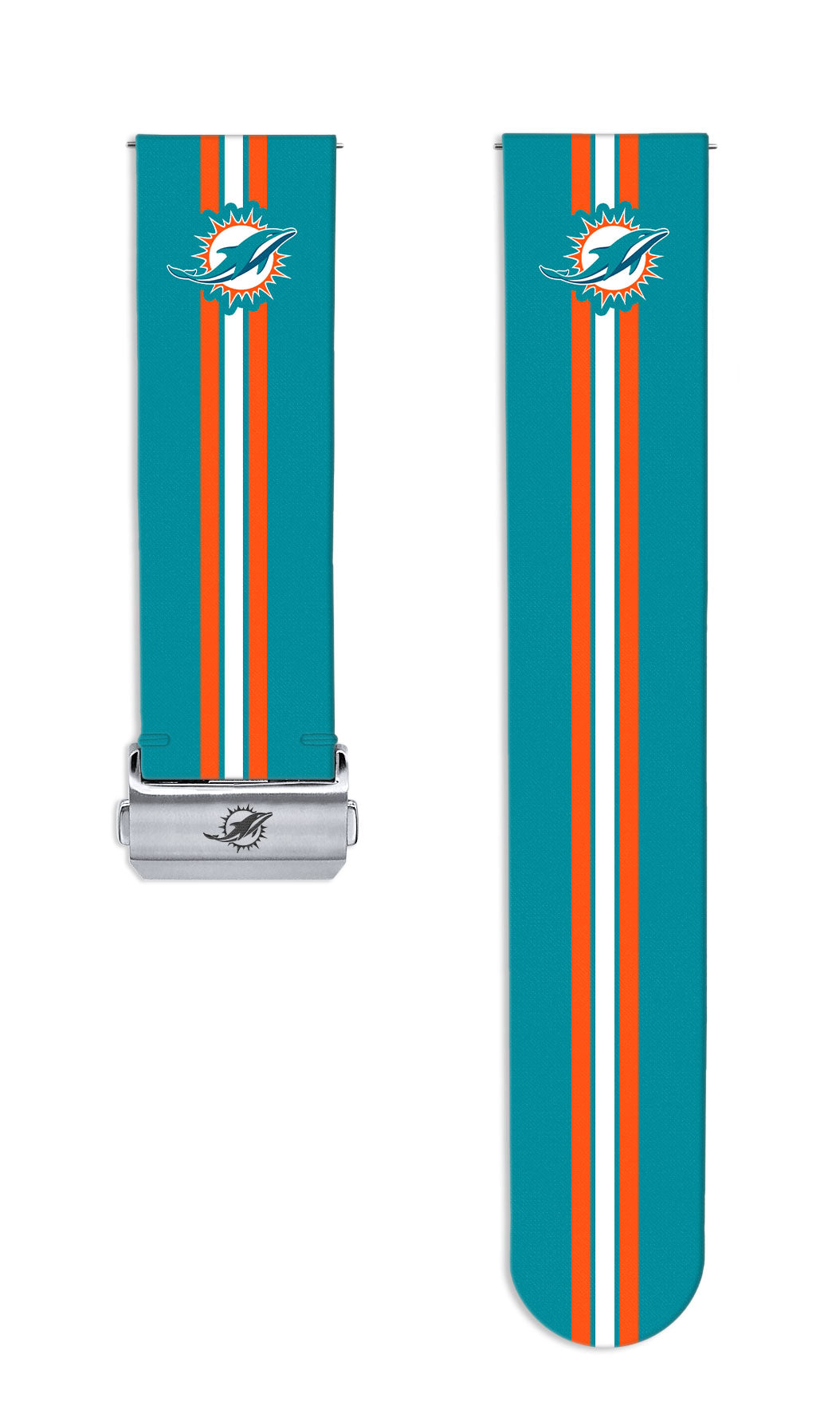 Miami Dolphins Full Print Quick change Watch Band With Engraved Buckle - AffinityBands