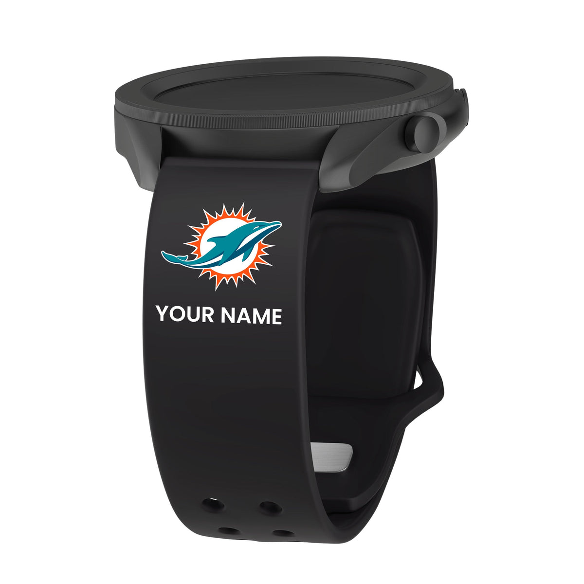 Game Time Miami Dolphins Custom Name HD Quick Change Watch Band
