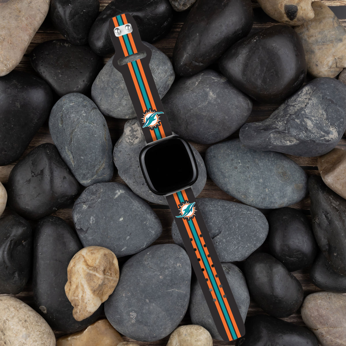 Miami Dolphins HD Fitbit Versa 3 and Sense Watch Band