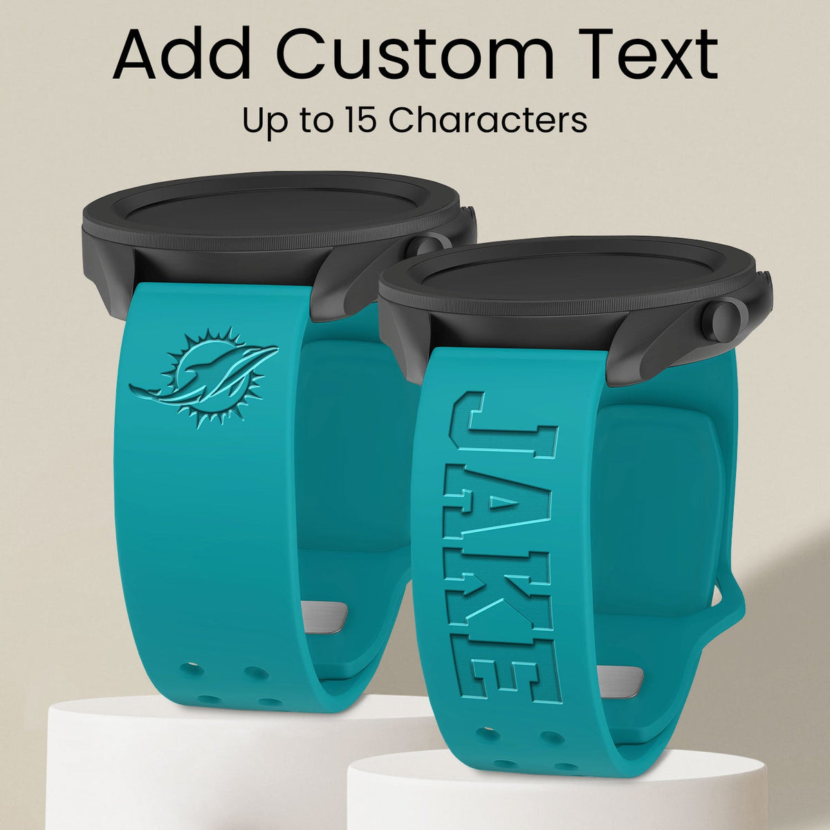 Miami Dolphins Custom Engraved Samsung Galaxy Watch Band