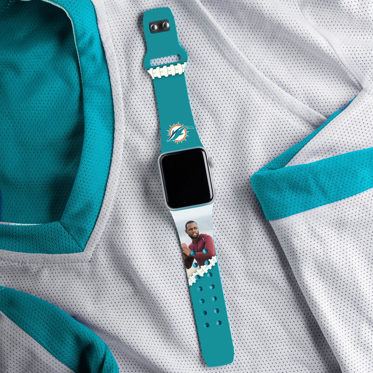 Miami Dolphins Custom Photo HD Apple Watch Band