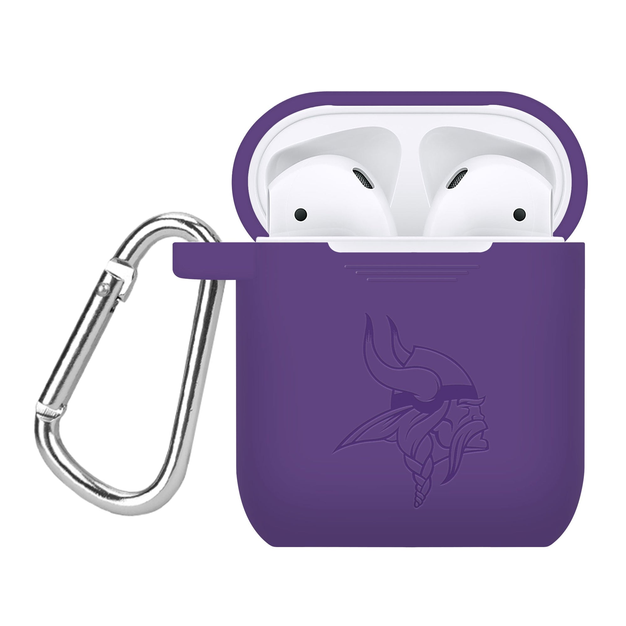 Game Time Minnesota Vikings Engraved Silicone AirPods Gen 1 & 2 Case Cover