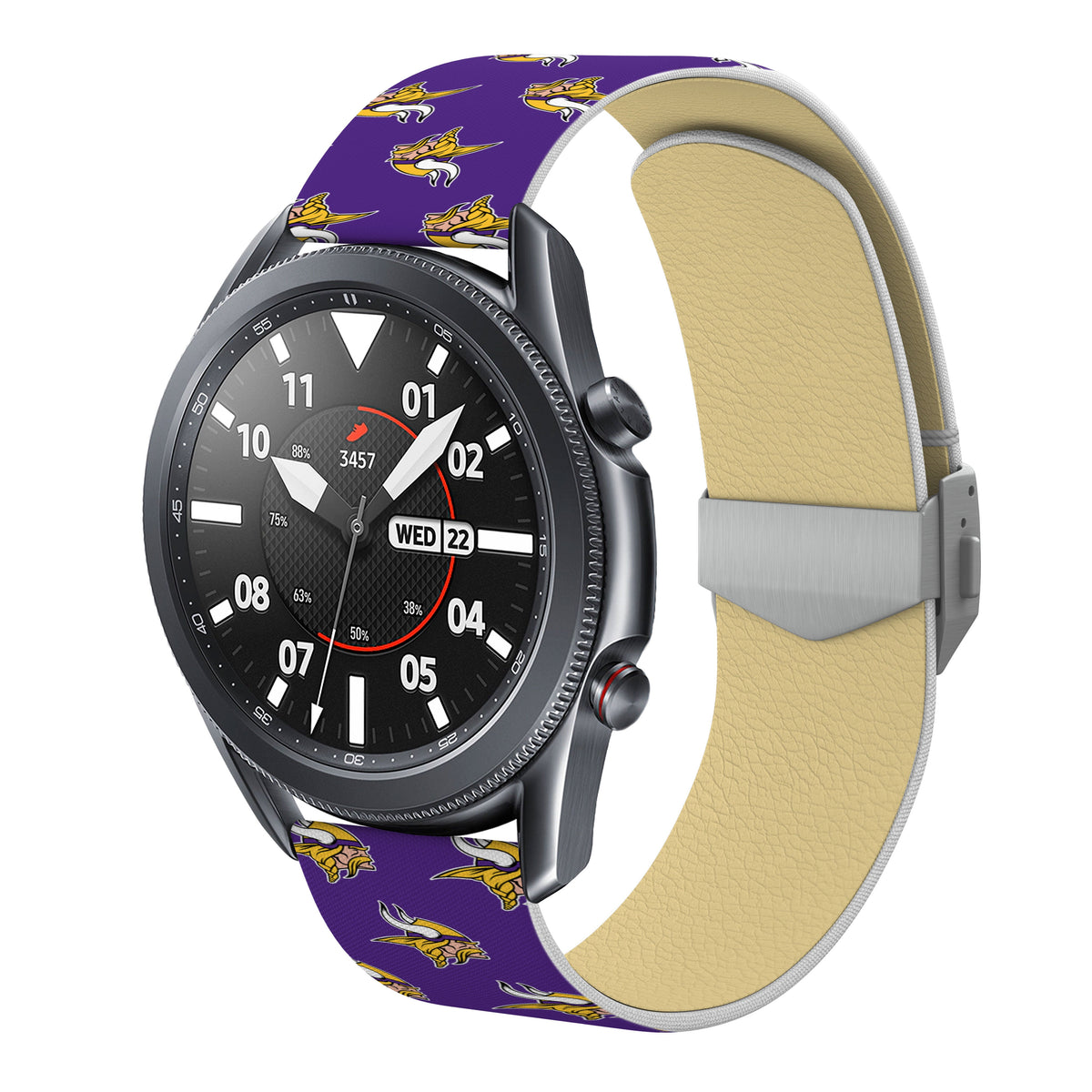 Minnesota Vikings Full Print Quick Change Watch Band With Engraved Buckle - AffinityBands