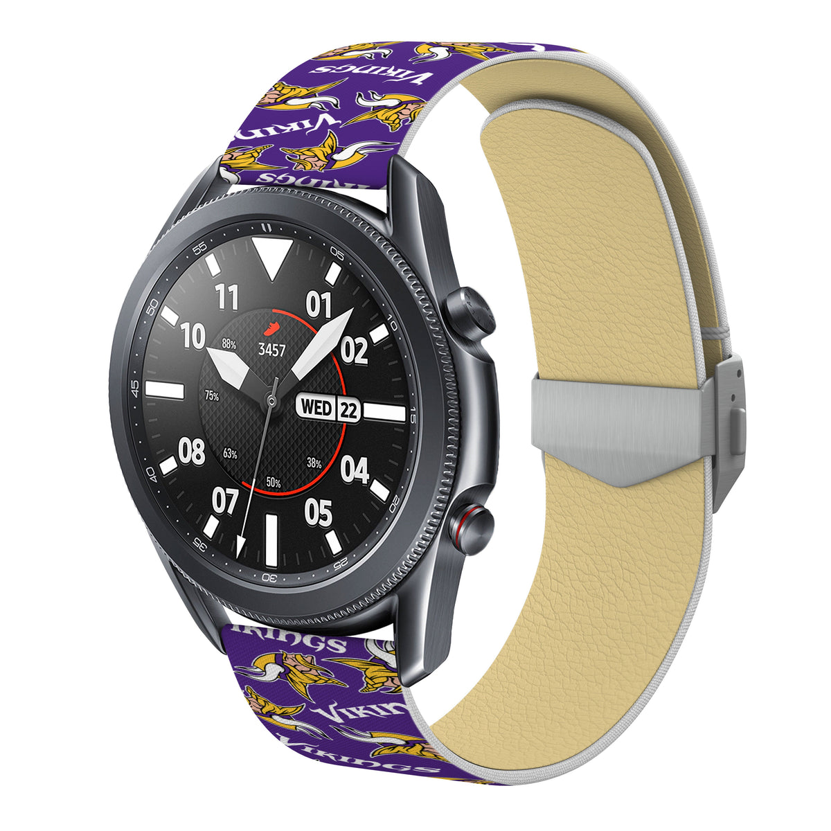 Minnesota Vikings Full Print Quick Change Watch Band With Engraved Buckle - AffinityBands