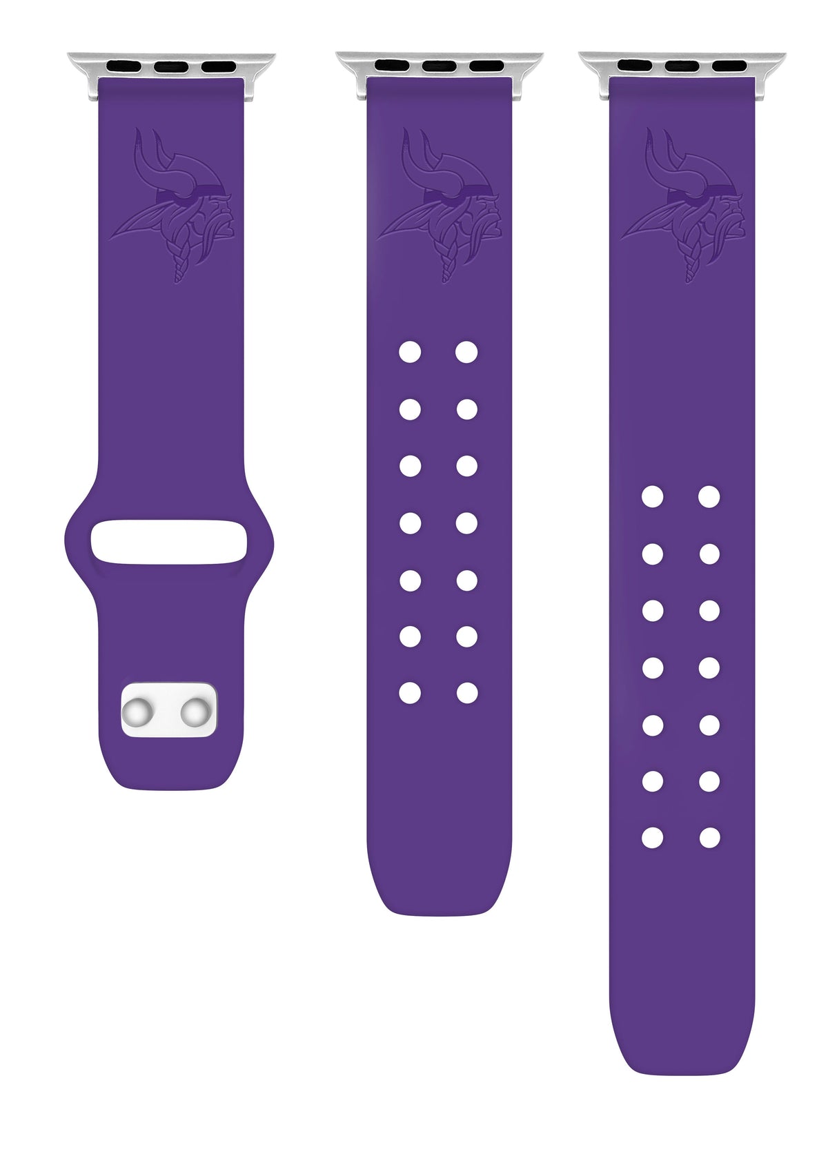 Minnesota Vikings Engraved Silicone &#39;Slim&#39; Apple Watch Band