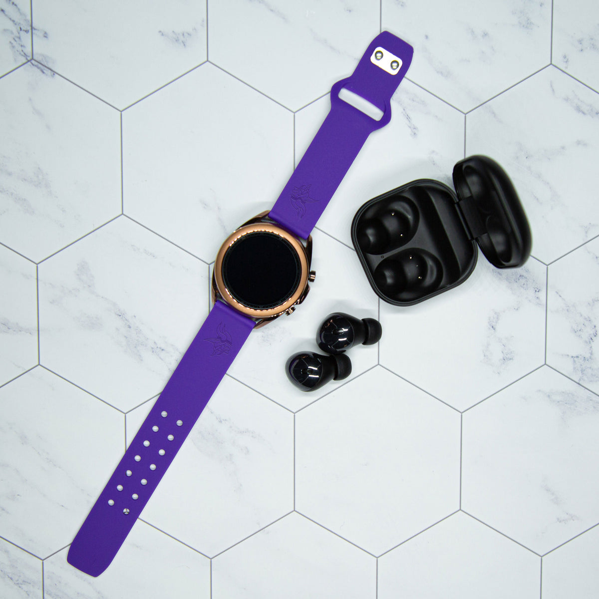 Minnesota Vikings Engraved Silicone Watch Bands - Game Time