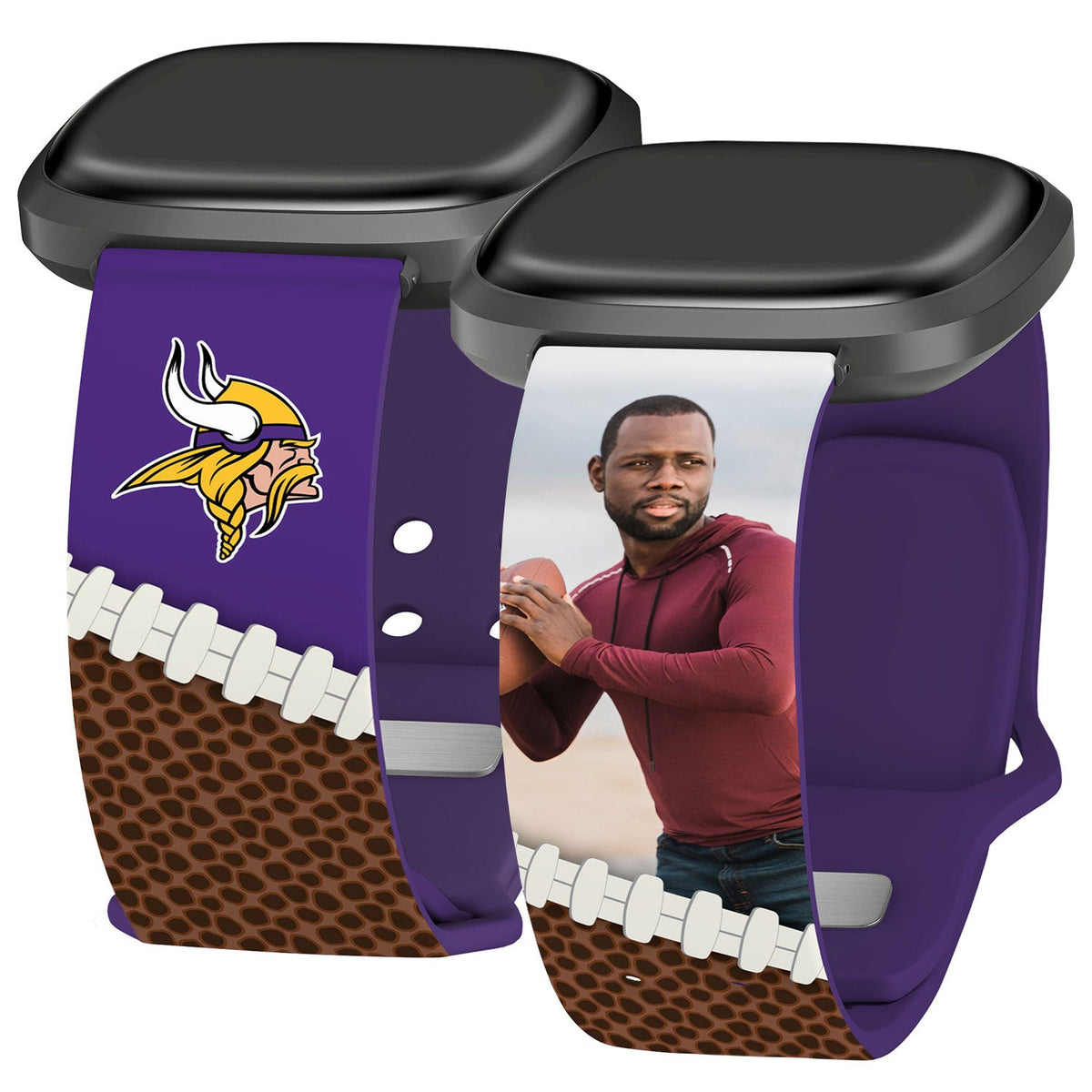 Minnesota Vikings Custom Photo HD Fitbit Versa 3 &amp; Sense 1 Watch Band