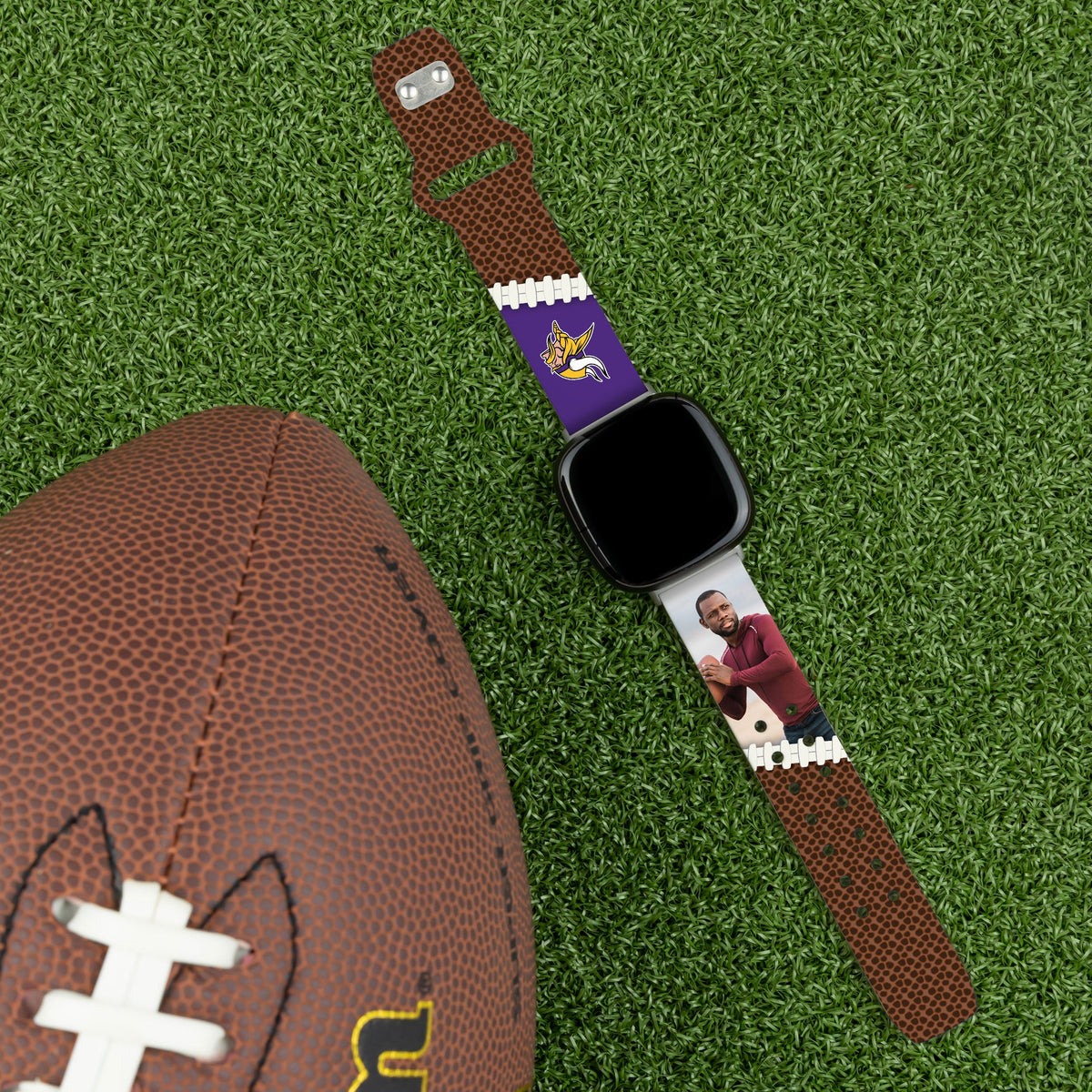 Minnesota Vikings Custom Photo HD Fitbit Versa 3 &amp; Sense 1 Watch Band
