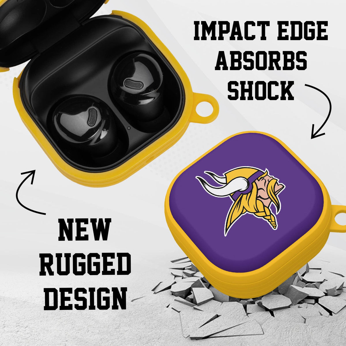 Minnesota Vikings HDX Samsung Galaxy Buds Pro &amp; Buds Live Case Cover