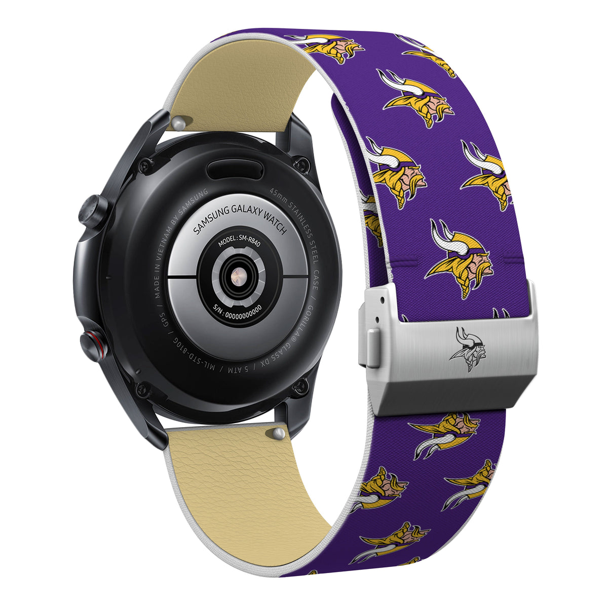 Minnesota Vikings Full Print Quick Change Watch Band With Engraved Buckle - AffinityBands