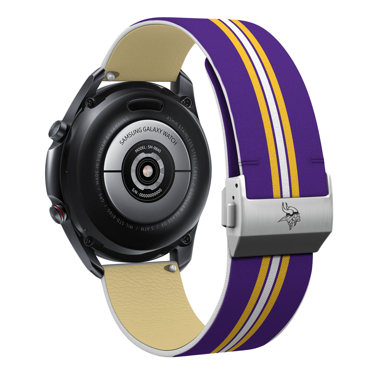 Minnesota Vikings Full Print Quick Change Watch Band With Engraved Buckle - AffinityBands
