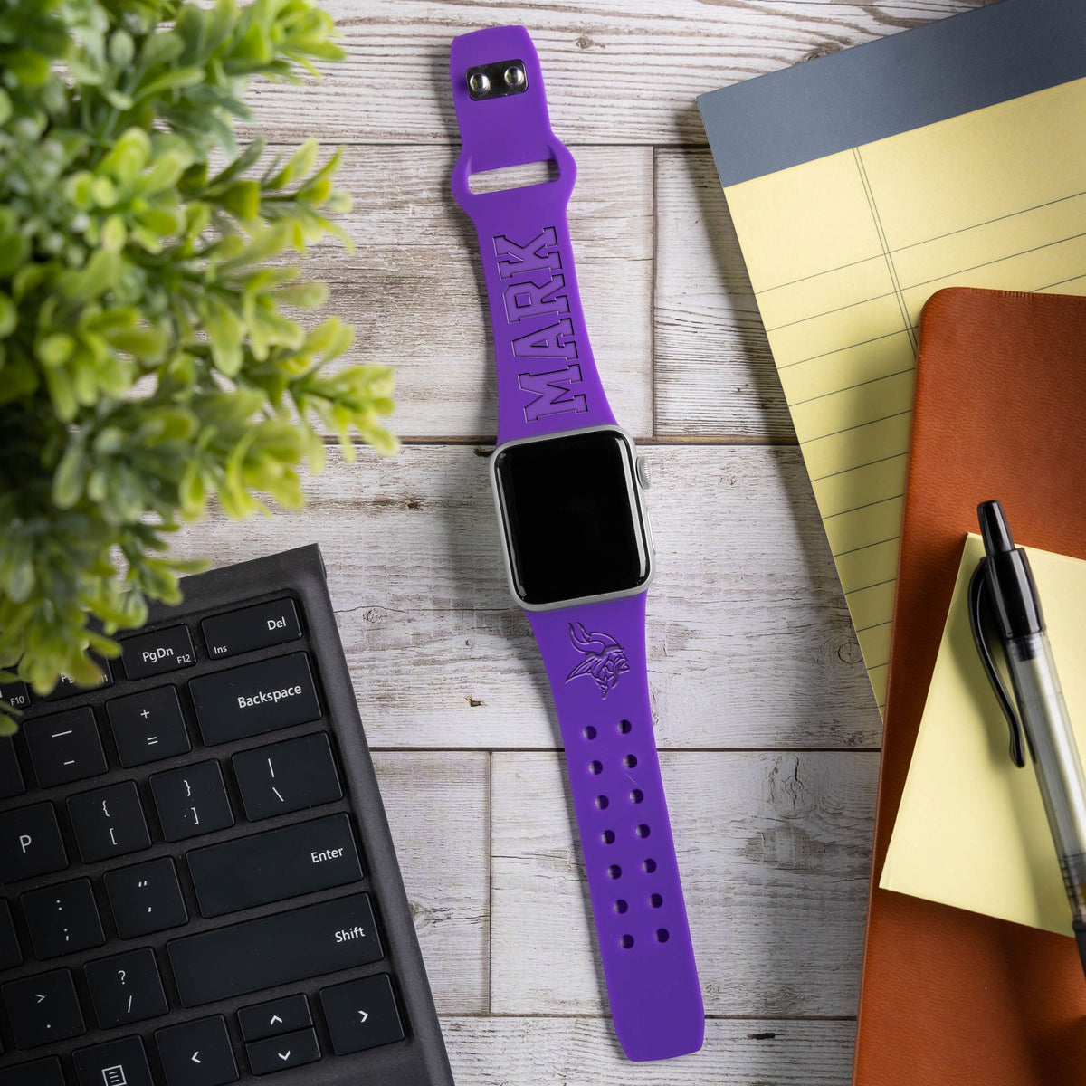 Minnesota Vikings Custom Engraved Apple Watch Band