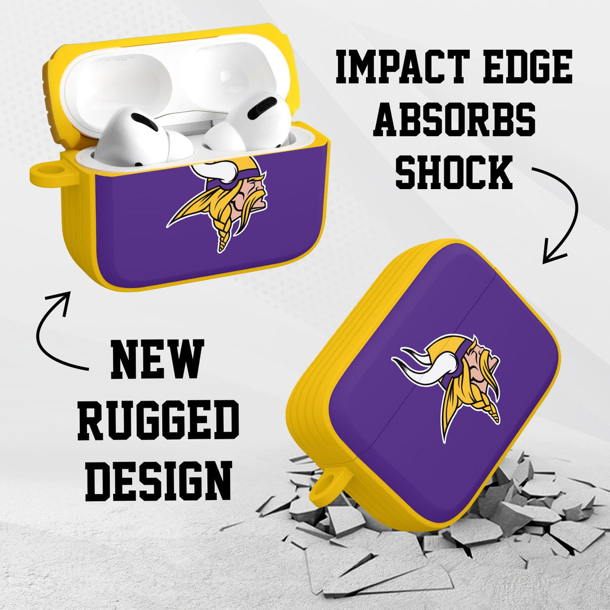 Minnesota Vikings HDX Apple AirPods Pro 1 &amp; 2 Case Cover