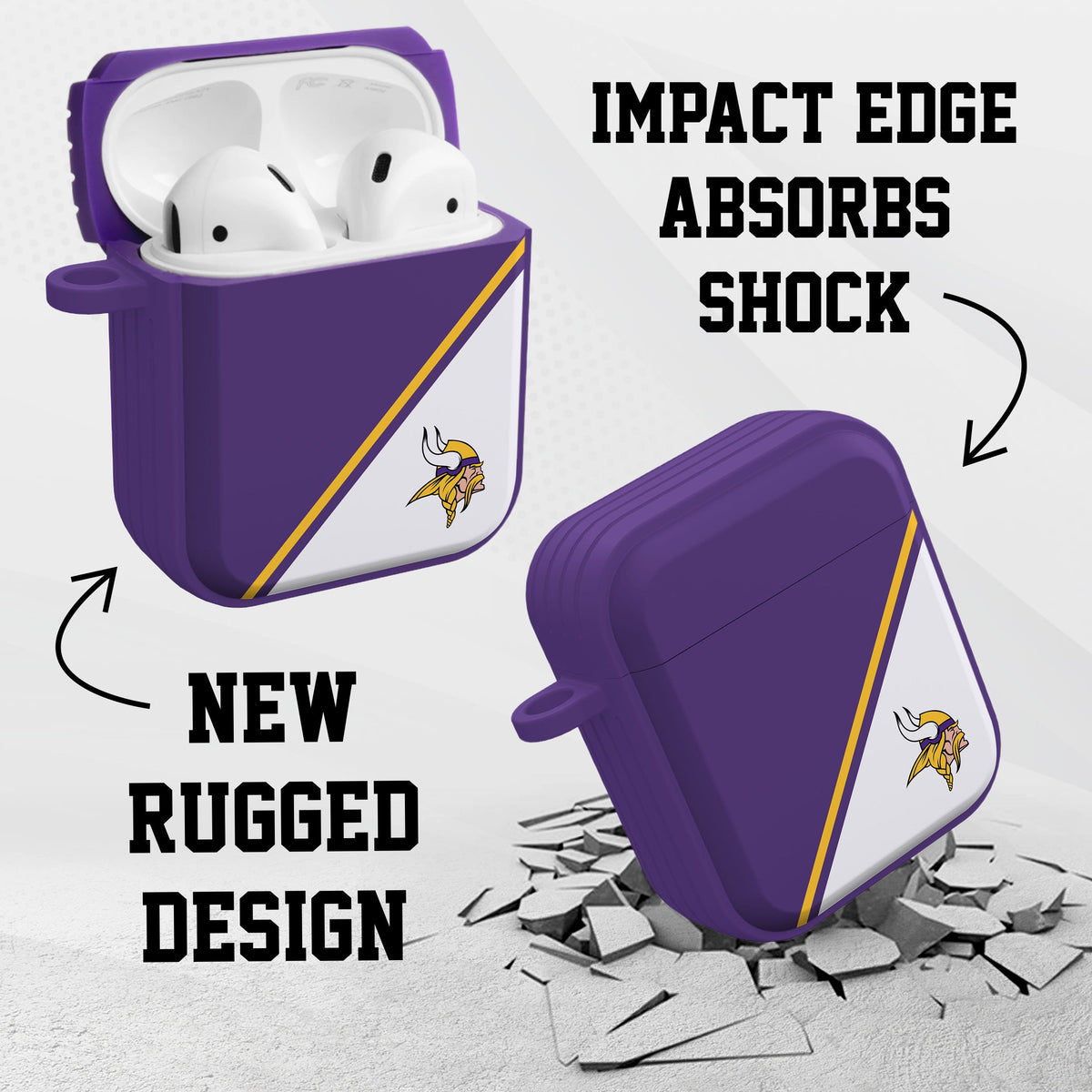 Minnesota Vikings HDX Champion Series Apple AirPods Gen 1 &amp; 2 Case Cover