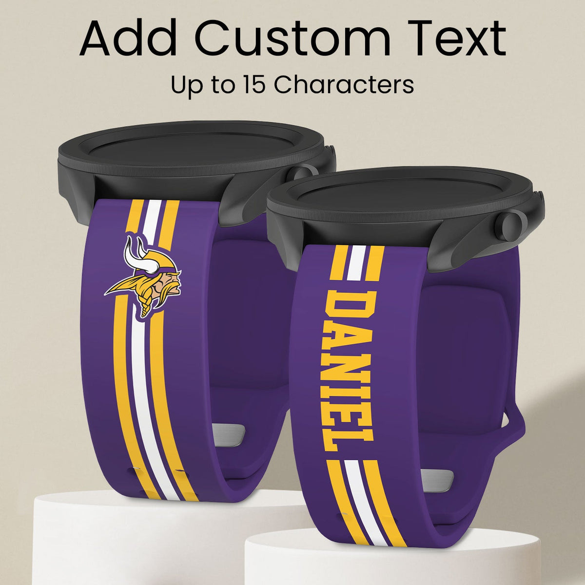 Minnesota Vikings Custom Name HD Watch Band