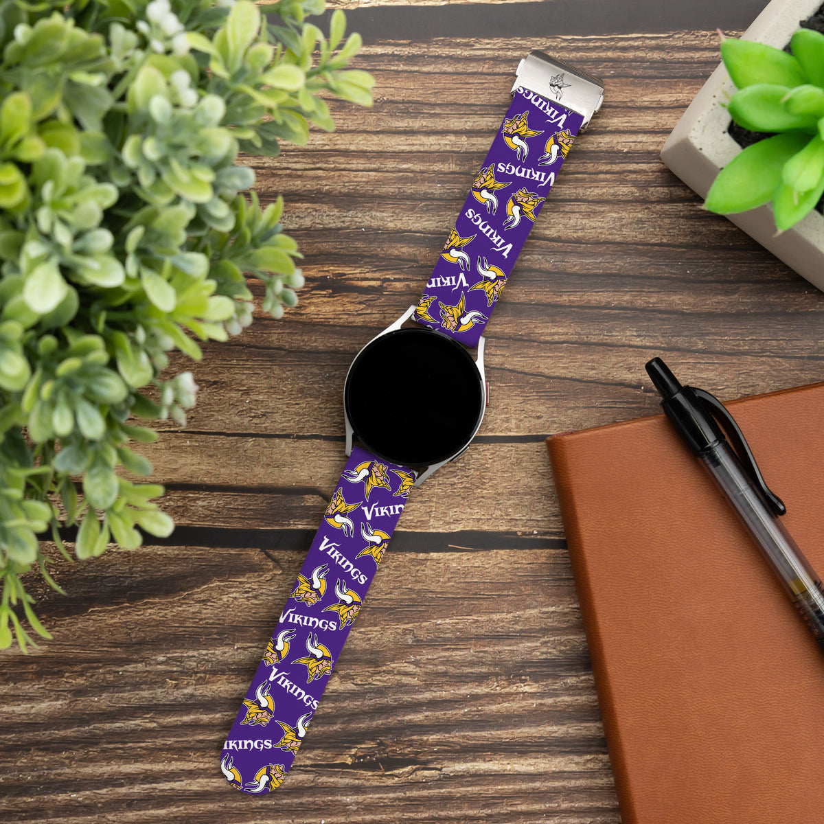 Game Time Minnesota Vikings Signature Series Quick Change Watch Band With Engraved Buckle