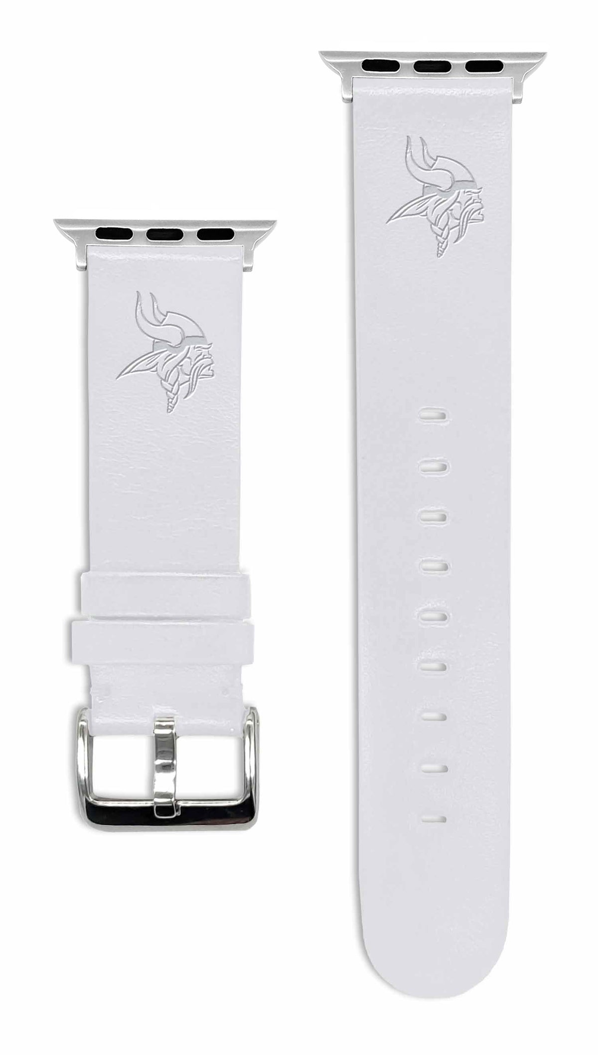 Game Time Minnesota Vikings Apple Leather Watch Band - USA Sewn