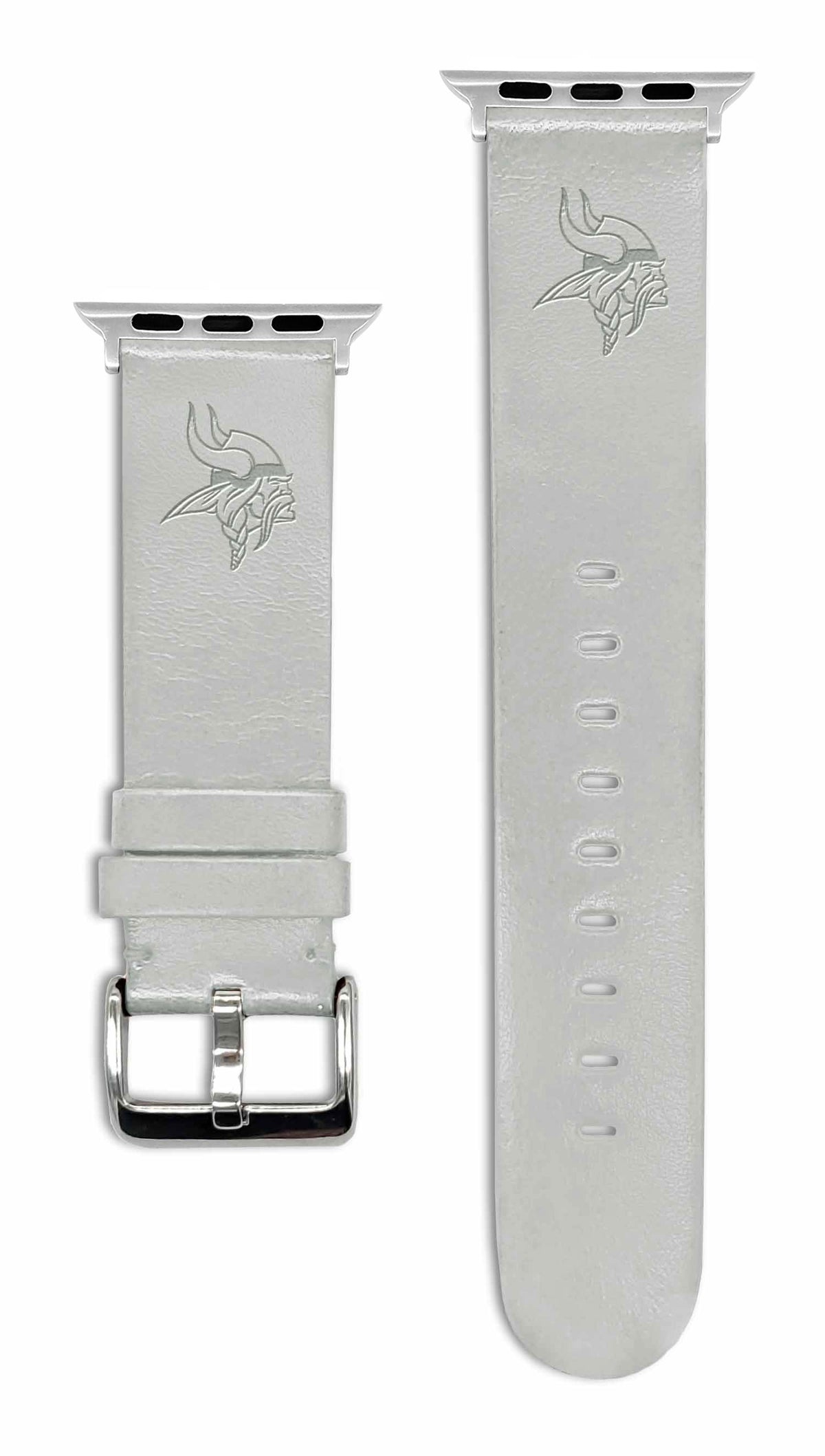 Game Time Minnesota Vikings Apple Leather Watch Band - USA Sewn