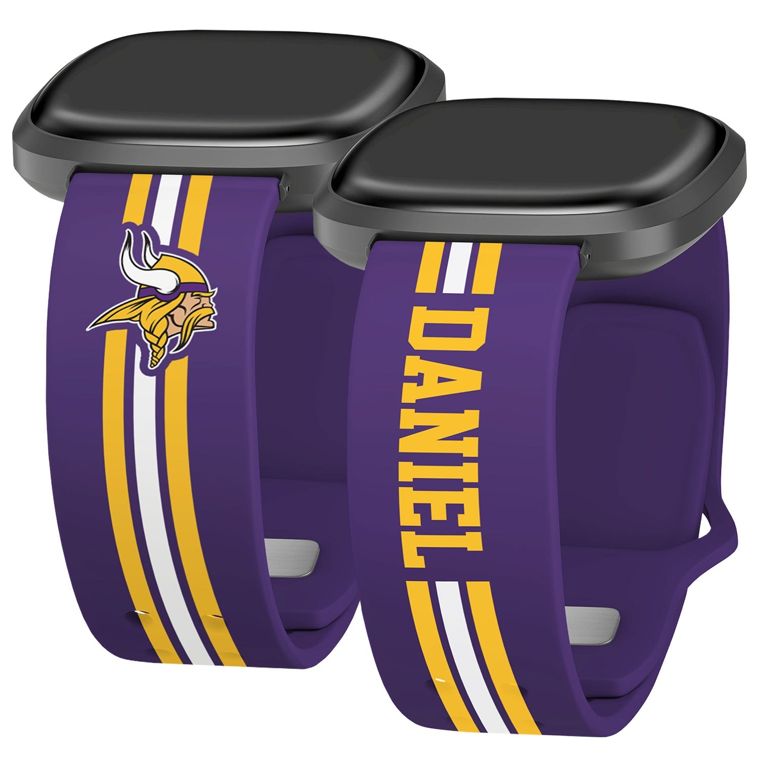 Minnesota Vikings Custom Name HD Fitbit Versa 3 and Sense 1 Watch Band