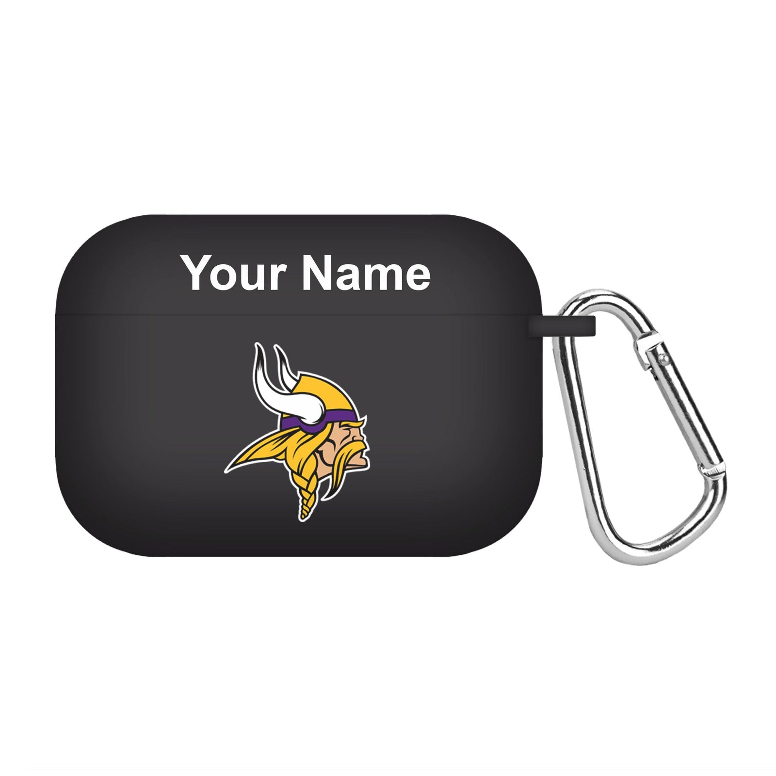 Minnesota Vikings Custom Name HD Apple AirPods Pro 1 & 2 Case Cover (Black)