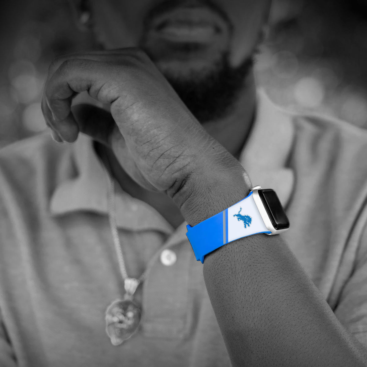 Detroit Lions HD Champion Series Apple Watch Band