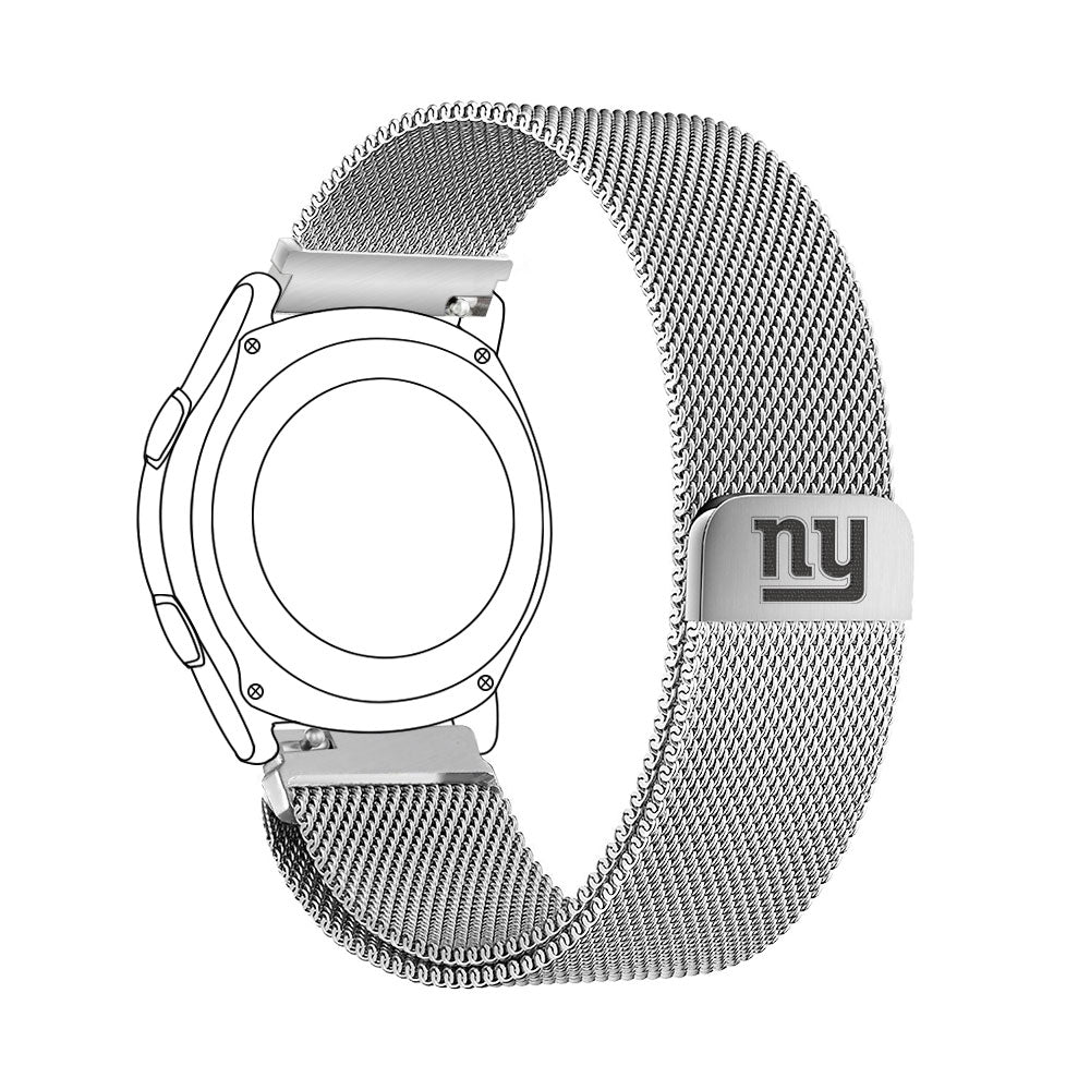 New York Giants Quick Change Stainless Steel Watch Band - Game Time Bands