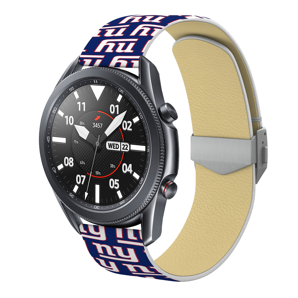 New York Giants Full Print Quick Change Watch Band With Engraved Buckle - AffinityBands