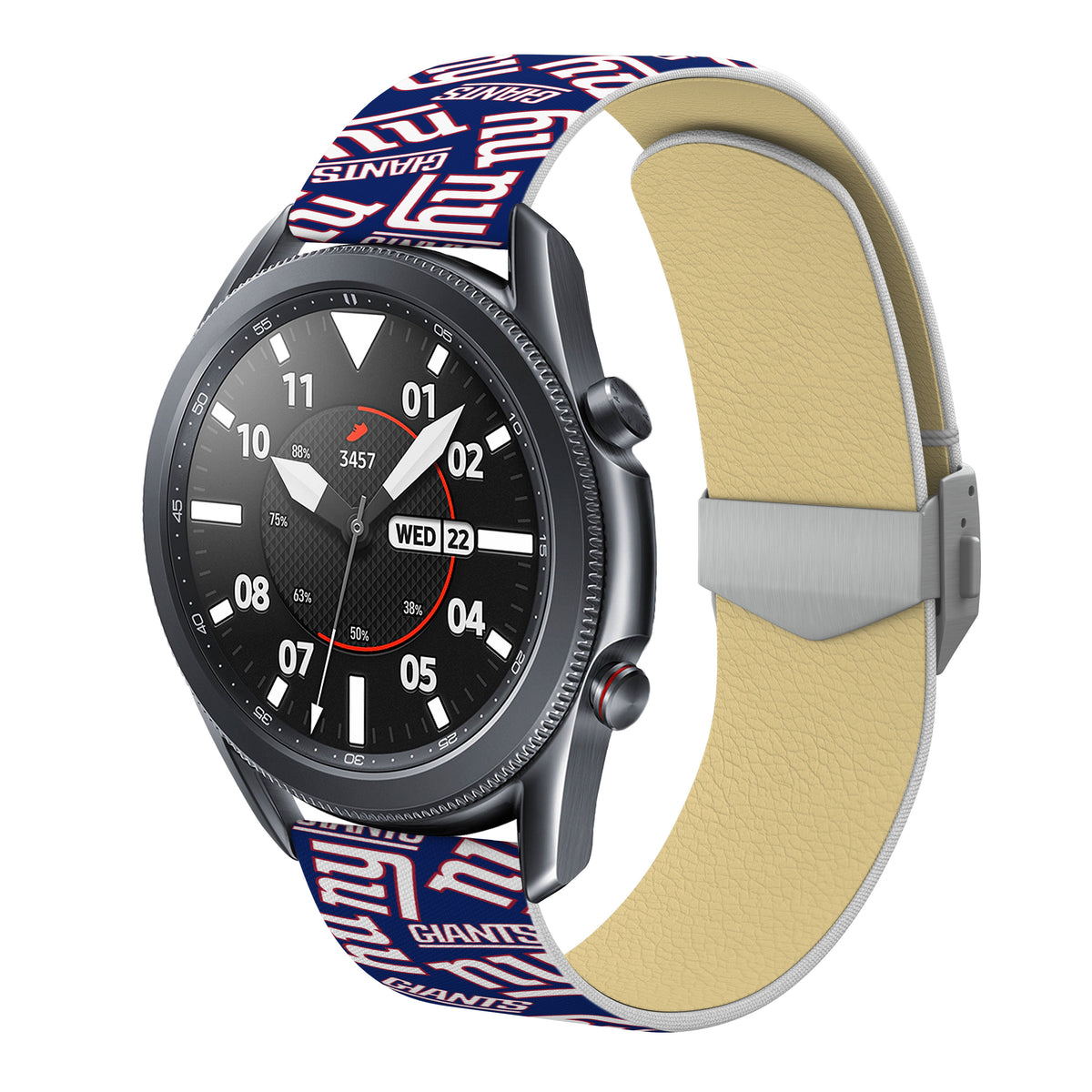 New York Giants Full Print Quick Change Watch Band With Engraved Buckle - AffinityBands