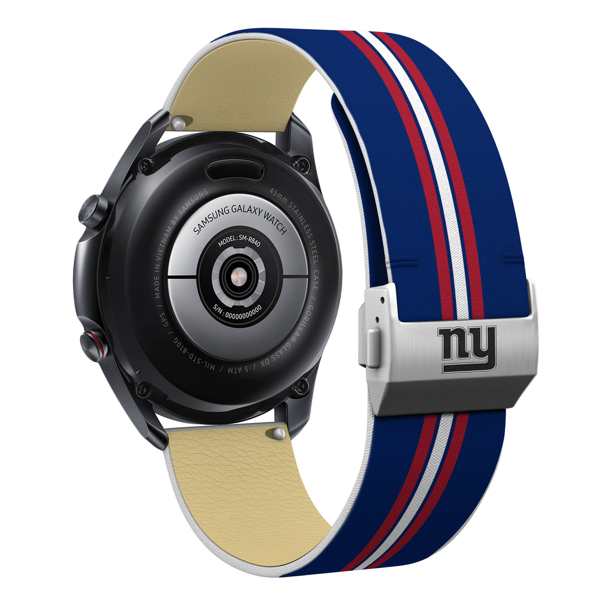 New York Giants Full Print Quick Change Watch Band With Engraved Buckle - AffinityBands