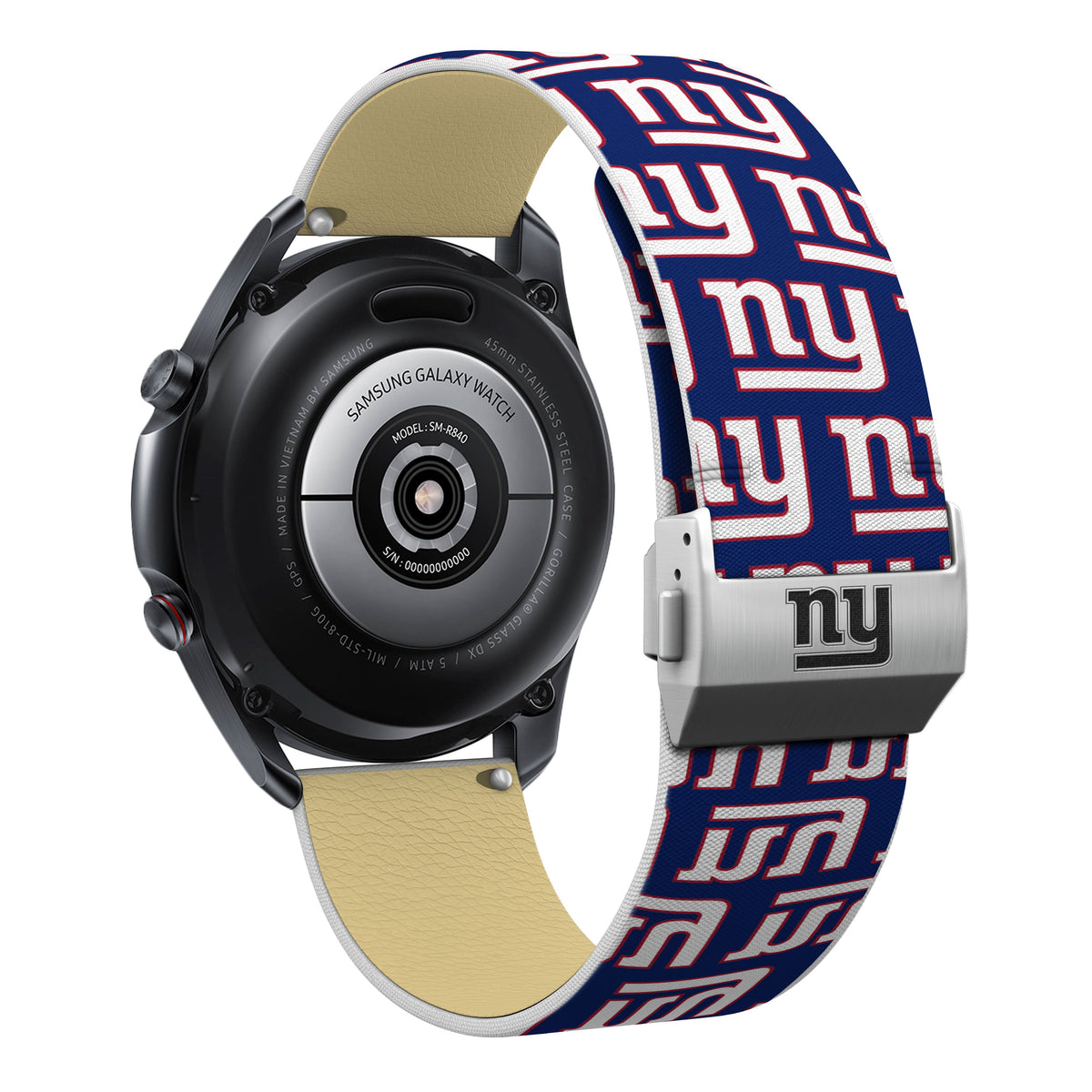 New York Giants Full Print Quick Change Watch Band With Engraved Buckle - AffinityBands