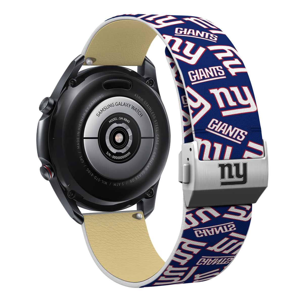 New York Giants Full Print Quick Change Watch Band With Engraved Buckle - AffinityBands