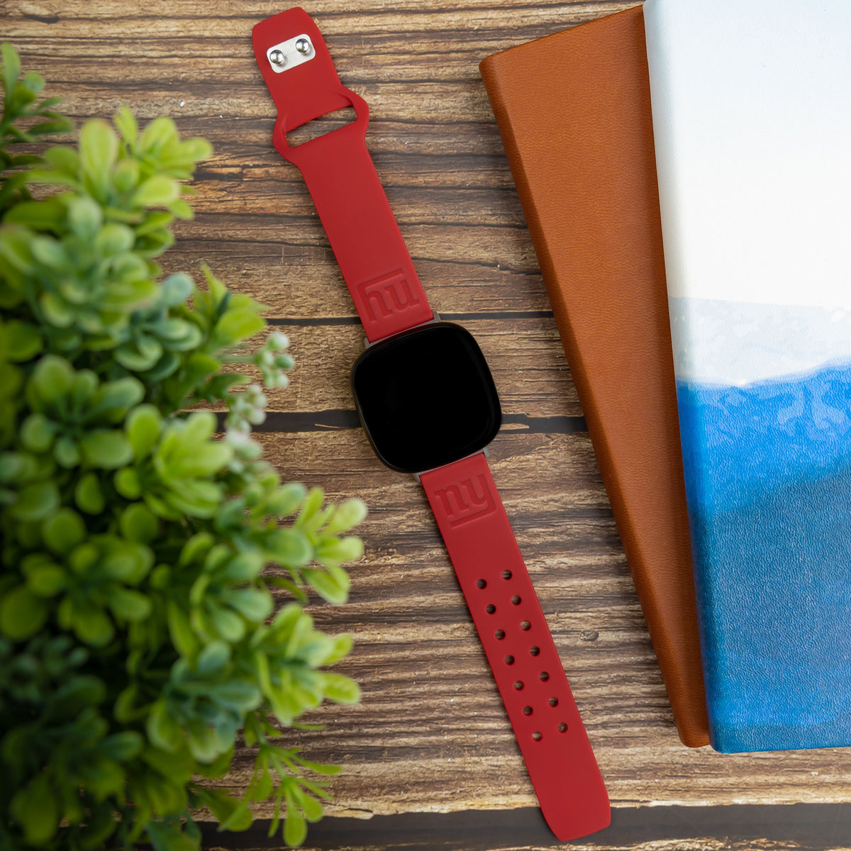 New York Giants Engraved Silicone Sport Fitbit Versa 3 &amp; Sense 1 Watch Band