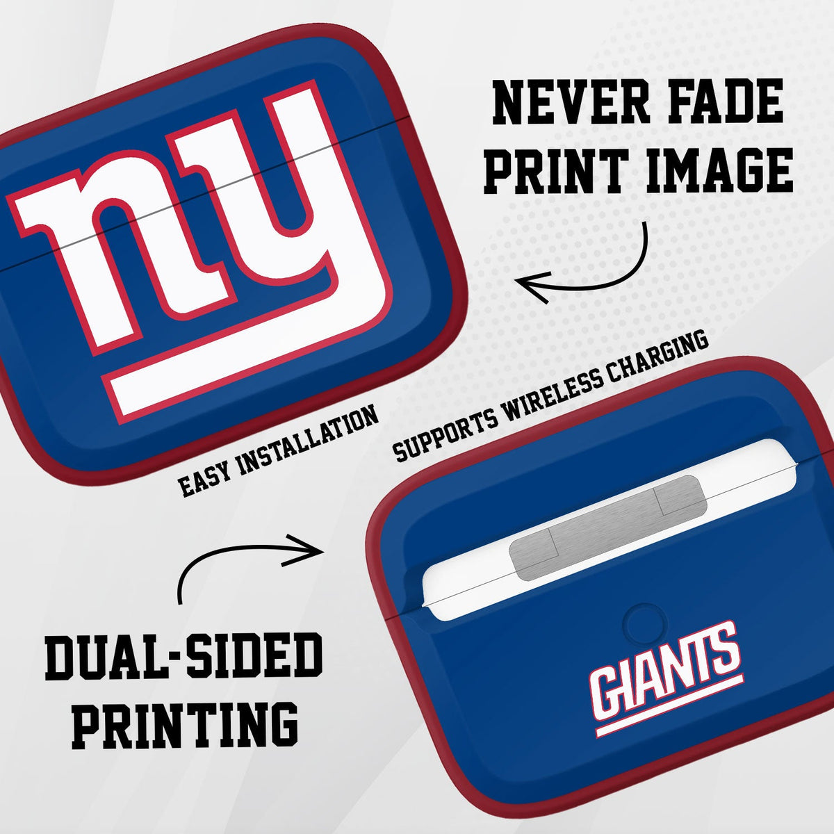 New York Giants HDX Apple AirPods Pro 1 &amp; 2 Case Cover